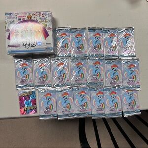 My Little Pony Rainbow Cards - 18 unopened card packs plus box